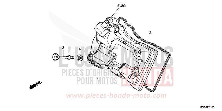 ZYLINDERKOPFDECKEL von NC700X Schaltgetriebe PEARL SUNBEAM WHITE (NHA66) von 2013